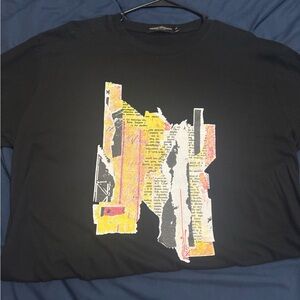 Contemporary Black Graphic Tee